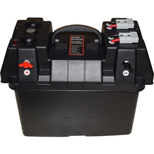 12V car charger with Anderson plug, multi-function battery box voltmeter, lightweight and durable boat camper RV