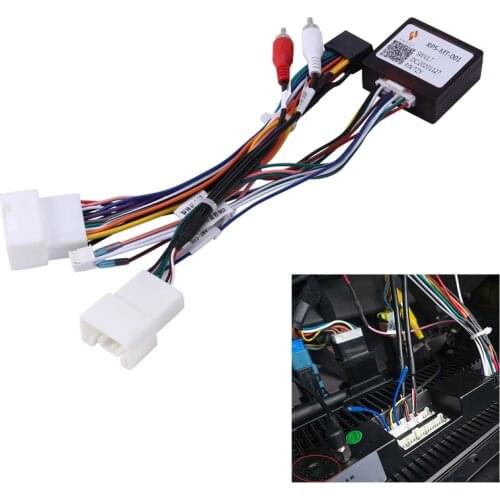 Car 16Pin Power Wiring Harness Cable Adapter with Canbus for Mitsubishi Outlander Pajero Install Android Stereo Player