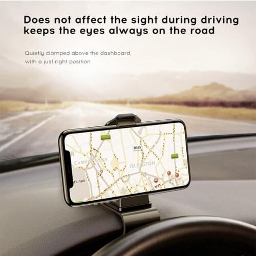 Dashboard Car Phone Holder for iPhone Adjustable Clip Mount Holder Mobile Phone Holder Stand GPS Car Holder Phone Grip