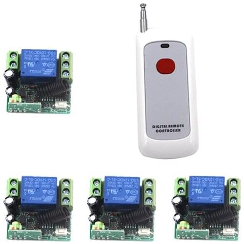 Free shipping 12V 1CH Learning Code Wireless Remote Control Switch System Remote Control Applicance Garage Door SKU: 5219