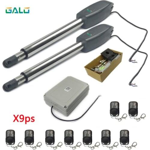 Wireless Remote Control Heavy Duty 400kg Dual Gates 24VDC Swing Gate Opener Motor Operator Input AC100~240