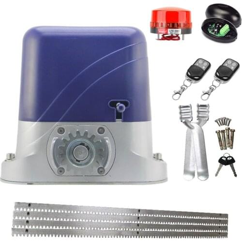 500kg Household Automatic Sliding Gate Opener Drive with 4m Steel Rack Electric Remote Control Sliding Door Motor Access Control