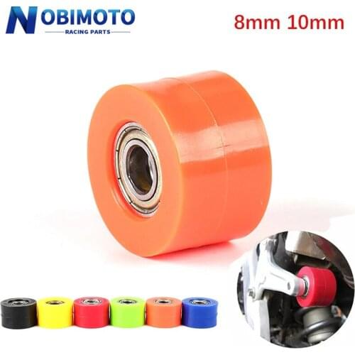 Motorcycle Drive Chain 8/10mm Pulley Roller Slider Tensioner Wheel Guide For Pit Dirt Street Bike EXC RMZ KLX CRF YZF
