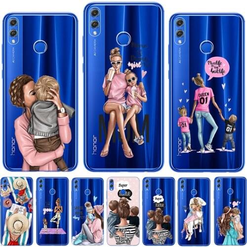 Hair Baby Mom Girl Queen Soft TPU Silicone Case Cover For Huawei Honor 9 10 20 Lite Pro 10i 9X 8X 6X Y9 Y5 Prime 2018 NOVA 3 3I