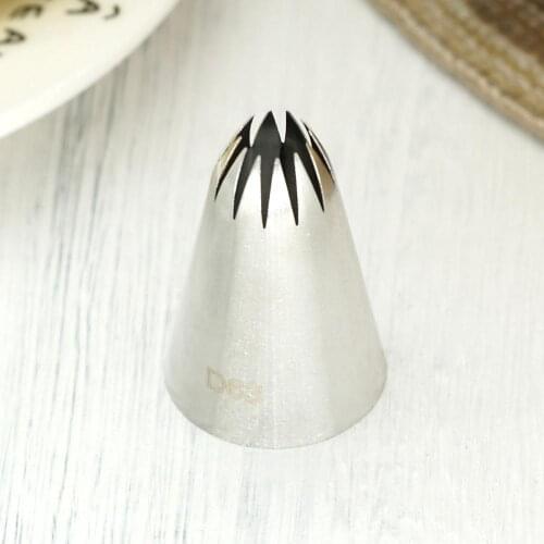 #D63 Piping Nozzle Closed Star Cake Cream Decorating Icing Tips Paste Icing Tips 12-Teeth Large Size For DIY Meringue