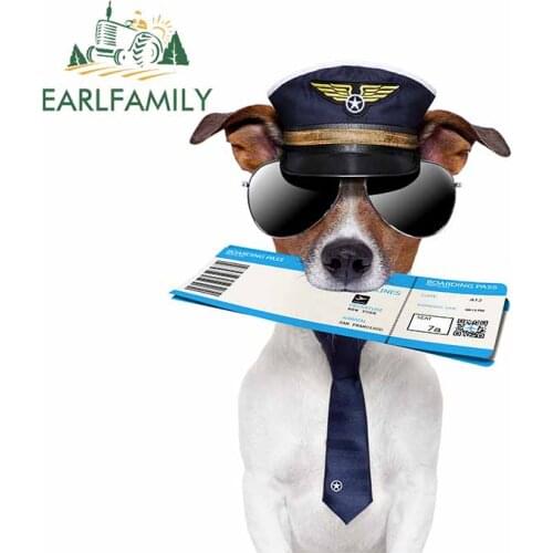 EARLFAMILY 13cm x 9.2cm For Dogs Vinyl Car Stickers Vinyl Material Decal Bumper Scratch-proof Sticker Waterproof For JDM SUV RV