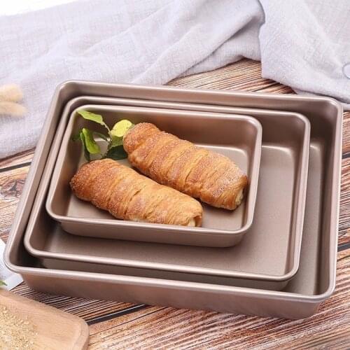 Square Baking Pan Loaf Toast Mould Carbon Steel Non-stick Baking Tray Bread Cake Mould Durable Kitchen DIY Baking Dish