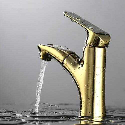 Bathroom Basin Faucets Brass Sink Mixer Tap Hot & Cold Faucet Single Handle Pull Out Spray Nozzle Lavatory Crane Tap New Product