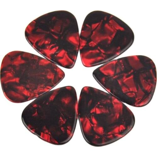 Lots of 50pcs New Extra Heavy 1.5mm Celluloid Blank Guitar Picks Plectrums Pearl Red For Electric Guitar bass
