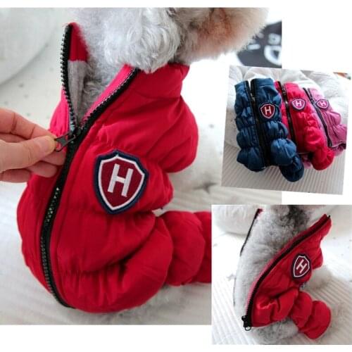 Zipper unisex snow overalls for dogs waterproof purple blue pet jacket dogs chihuahua clothing accessory