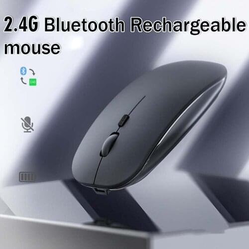 Wireless Mouse RGB Bluetooth Computer Mouse Gaming Silent Rechargeable Ergonomic Mause 2.4Ghz USB Optical Mice for PC Laptop