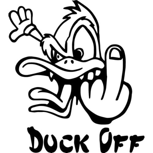 SZWL Personality Duck Off Decal Car Sticker Cover Scratch Waterproof Sticker Accessories Decoration Vinyl,12cm*13cm