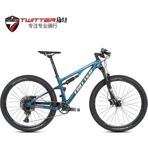 New zhuiter double shock absorption carbon fiber soft tail mountain bike all terrain adult off-road shock absorption bicycle