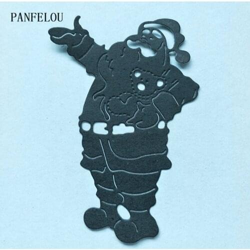 PANFELOU Metal craft Happy snow man paper die cutting dies for Scrapbooking/DIY Easter wedding Halloween cards