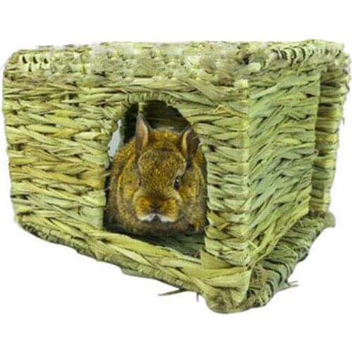 Handcraft Woven Grass Hamster Nest Small Pet Rabbit Hamster Cage House Chew Toys Guinea Pig Rat Hedgehogs Chinchilla Bed