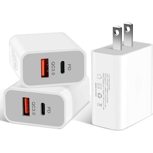 Fast Wall Chargers PD 20w Usb Cable Quick Charge QC3.0 US EU Smart Phone Fast Charger For iPhone 12 11 XS X XR 8 7 Xiaomi