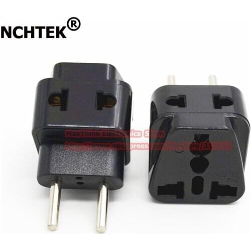 NCHTEK 1 to 2 Splitter Universal UK/US/EU/AU 3Pin / 2Pin Socket to Italy Travel Power Adapter Plug/Free DHL Shipping/100PCS