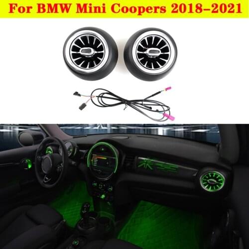 Air Vent Turbine Outlet 12-color Set Nozzle Luminous Ambient Light Atmosphere LED Neon Lamp For BMW Mini Coopers 2018-2021