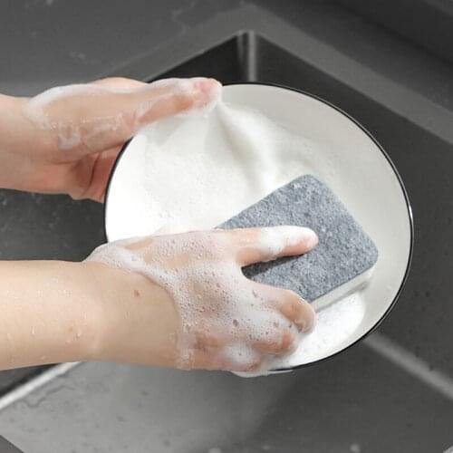 Magic Dish Towel Shape Thicken Microfiber Sponge Cloth Cleaning Dish Rags Scouring Pads Kitchen Accessories
