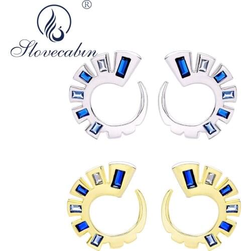 Slovecabin Real 925 Sterling Silver Nightbird Wrap Percing Stud Earrings For Women Wedding Silver Fine Jewelry Making