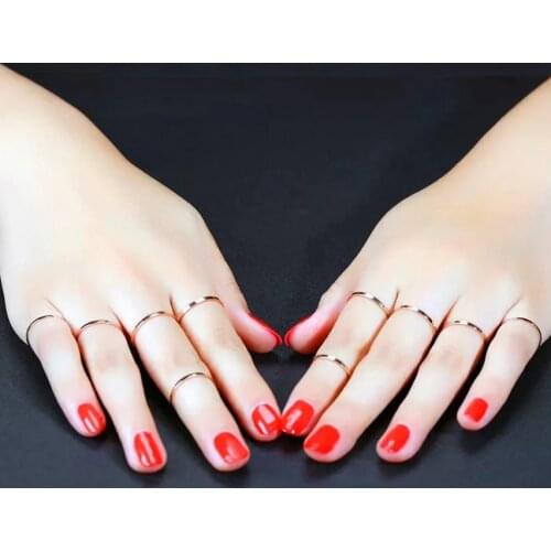 1mm Width Small Ring Quality Tungsten Carbide with Stainless Steel Rose Gold Wedding Ring for Women Small Rings For Women