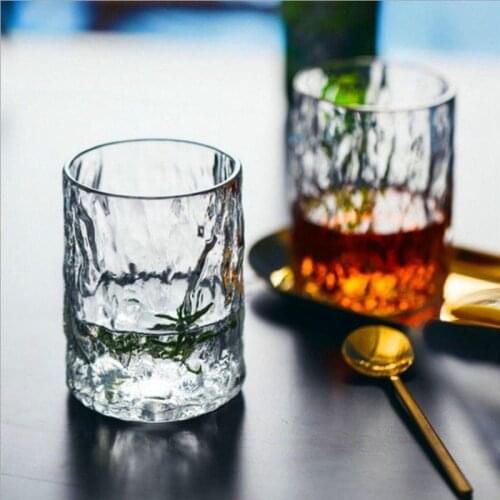 1pcs Whiskey Glass Old Fashioned Rocks Glasses Tumblers Hand-Made Wine Glass Drinking Glass Home Beer Glass Crystal Cup