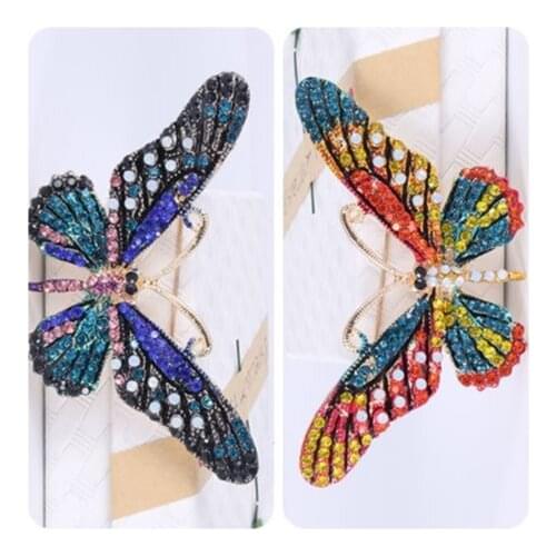 1/Piece Blue Red Crystal Rhinestone Butterfly Brooch Womens Spring Insect Brooch Brooch Coat Brooch Fashion Costume Jewelry