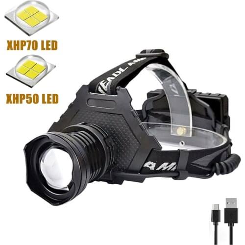 18650 Head Torch Powerful Rechargeable USB Headlamp Flashlight Head Headlight Led Headlamp Lantern For Fishing Hunting Hiking