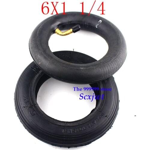 2PCS 6 Inch Pneumatic Tire 6x1 1/4 tyre 150MM Scooter fits for Electric Scooter e-Bike A-Folding Bik