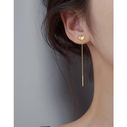 2021 Trend Korean Style Romantic Dangle Earrings Cute Womens Geometric Heart Earrings Punk Jewelry Party Unusual Earrings Gifts