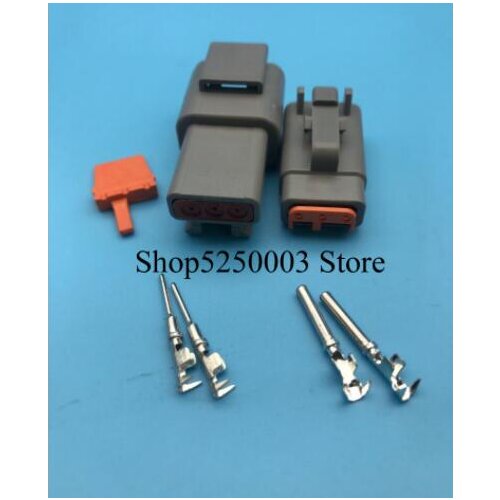 3 Pin Deutsch DTM Wire Connector Gray Waterproof Female Male Auto Plug DTM06-3S/ATM06-3S DTM04-3P/ATM04-3P