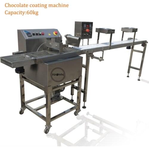 Automatic Chocolate Coating Machine Candy Coating Enrobing Machine big capacity Chocolate Make Equipment