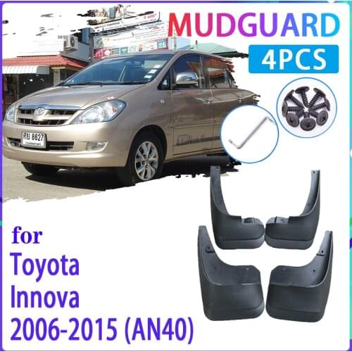 Car Mud Flaps for Toyota Innova AN40 2006~2015 2010 2011 2012 2013 2014 Mudguard Splash Guard Fender Mudflaps Auto Accessories