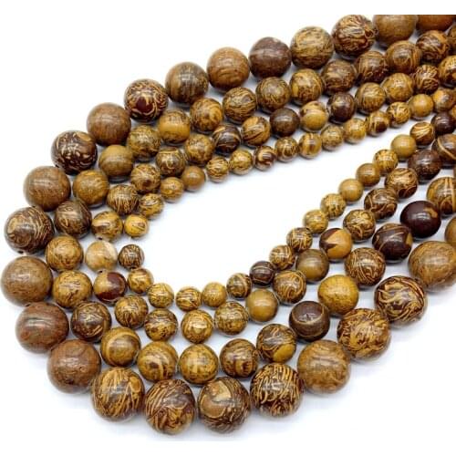 Natural Stone Beads Round Maryam Stones Smooth Elephant Skin Jaspers 6 mm 8 mm 10 mm 12 mm DIY Making Jewelry Supplies