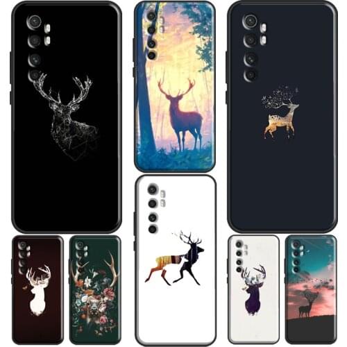 Deer Silhouette Painting Funda For POCO X3 Pro F3 M3 Case For Xiaomi Mi 11 Ultra Mi Note 10 Lite 9T 10T Pro Cover