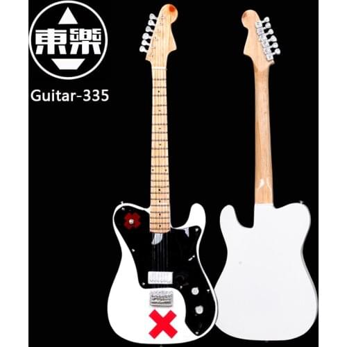 Wooden Handcrafted Miniature Deryck Whibley TC Guitar Model guitar-335 Guitar Display with Case and Stand (Not Actual Guitar)