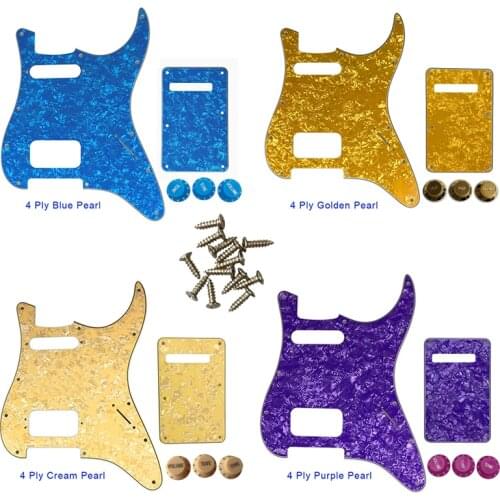 Guitar Parts-For US 72' 11 Screw Hole Standard St Deluxe Humbucker Hs Guitar Pickguard & Back Plate Scratch Plate & Control Knob