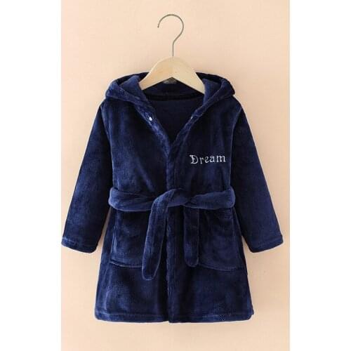 Childrens Bathrobes Spring, Autumn and Winter New Boys' Girls' Home Wear Nightgown Bathrobe Childrens Pajamas Flannel