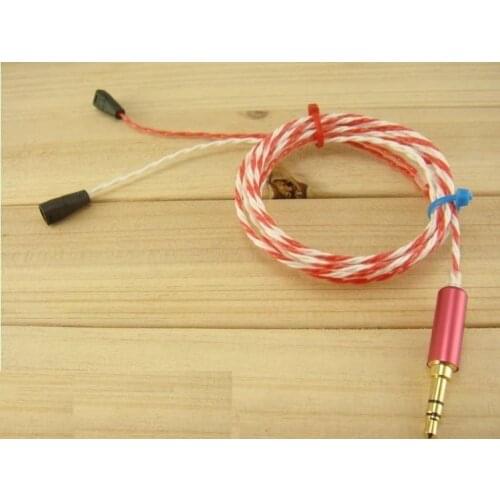 Diy earphone wire with pin silver plated wire fever IE80 IE8 ie8i upgrade headphone wire