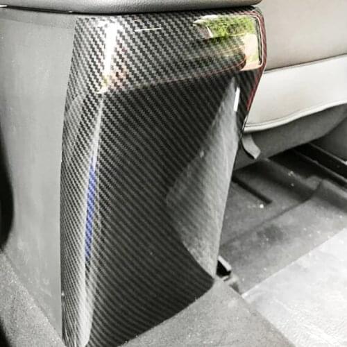 For Hyundai Kona Encino 2018 2019 ABS Matte and Carbon fibre car Rear back row guard kicking frame Cover Trim Car Styling