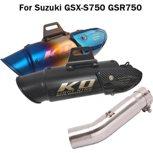 For Suzuki GSX-S750 GSR570 Exhaust Muffler End Tips Heat Shield Cover Middle Link Pipe Connection Tube Slip On Motorcycle