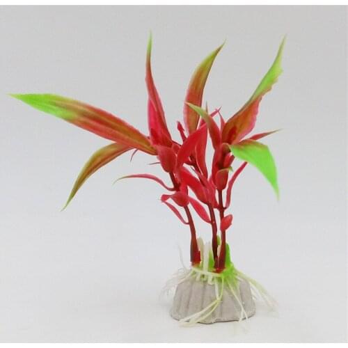 6pcs Simulation Artificial Red Plants Aquarium Decor Water Weeds Ornament Plant Fish Tank Aquarium Grass Decoration