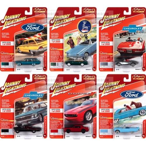 Johnny Lightning 1:64 Chevrolet Corvette Ford Vehicles Collection Metal Die-cast Simulation Model Cars Toys