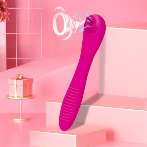 Clit Sucker Vibrator 9 Speeds Vibrating Vagina Massage Dildo Oral Licking Suction Nipple Stimulator Adult Sex Toy for Women