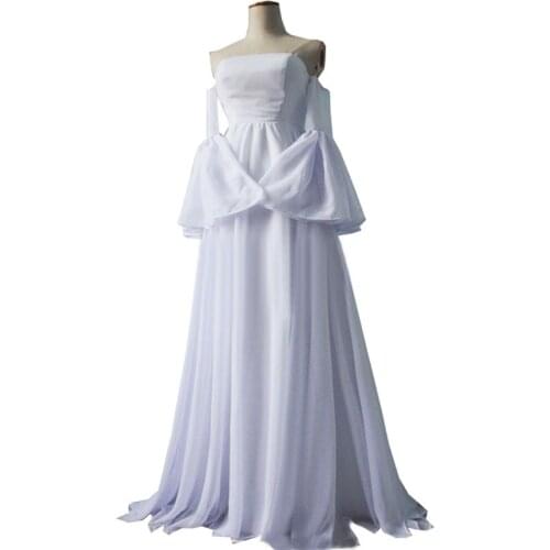 New Hot Anime The Seven Deadly Sins Elaine Cosplay Costume Party Lolita White Dress Custom-made Fit For You Free Shipping 11