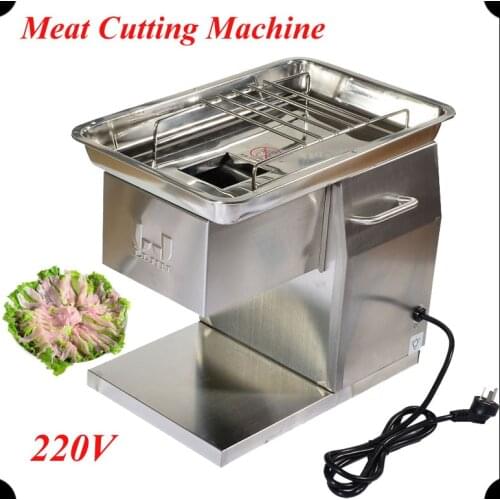 220V/110V Stainless Steel Meat Slicer/Cutter Desktop Type Meat Cutter Meat Cutting Machine QX