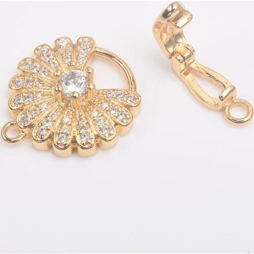 Wholesale DIY Natural Stones Beads Jewelry Making Accessories Silver/Gold/Rose Gold Metal Connector Clasps Findings