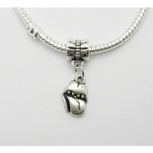 Wholesale lots 25pcs fit Pandora charms bracelet DIY pendant beads dangle Mouth charm pendants for jewelry making