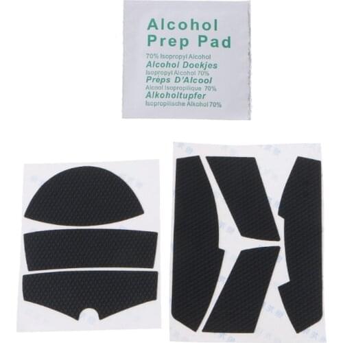 Fully-Wrap Mouse Skin Anti-slip Tape Mouse Skates Side Stickers for Logitech G102 / G034 Mouse Black