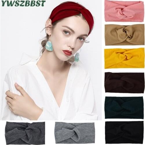 Winter Spring Bowknot Women Headwear Soft Elastic Headband Women Hairband Solid Lady Bonnet Knit Girls Hats Wild Accessories